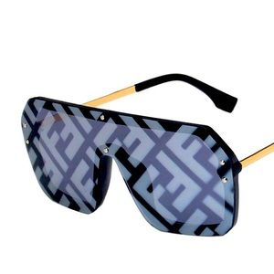 “F” print sunglasses